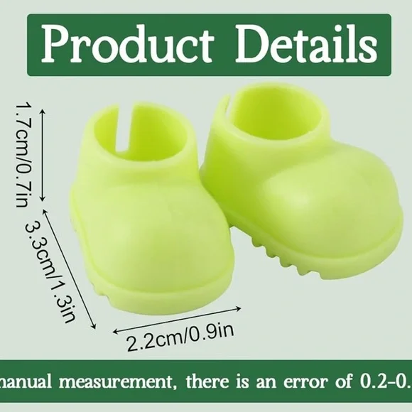 New! White Labubu Mini Shoes (Fits most standard size Labubus) - Picture 6 of 7